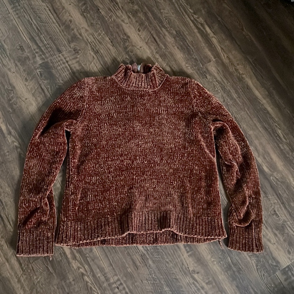 High Neck Silky Sweater